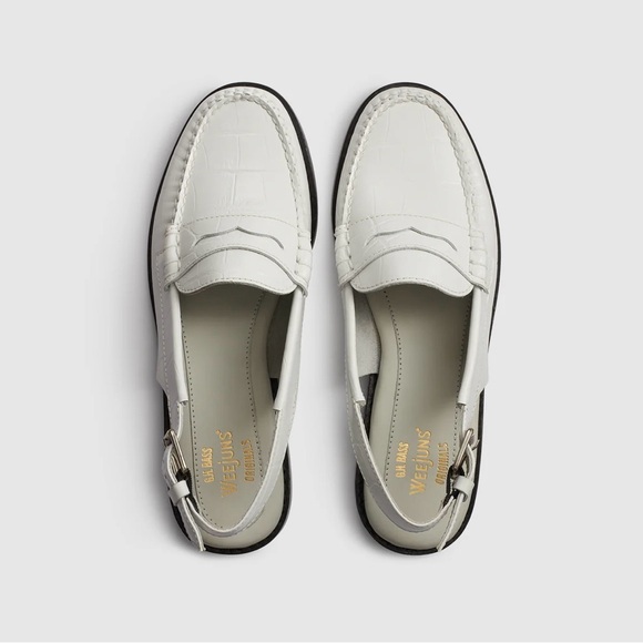 G.H. BASS ORIGINALS WOMENS WHITNEY CROC SLING BACK WEEJUNS SIZE 9.5 NEW - Picture 2 of 12